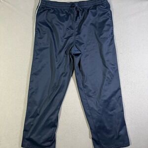Vtg Starter Track Pants Mens XXL Navy Striped Wide Leg Baggy 90s‎ Y2K